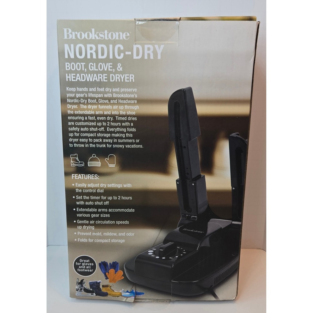 Brookstone Nordic-Dry Boot Glove Headware Dryer with 2 Hour Timer NEW - Picture 4 of 6